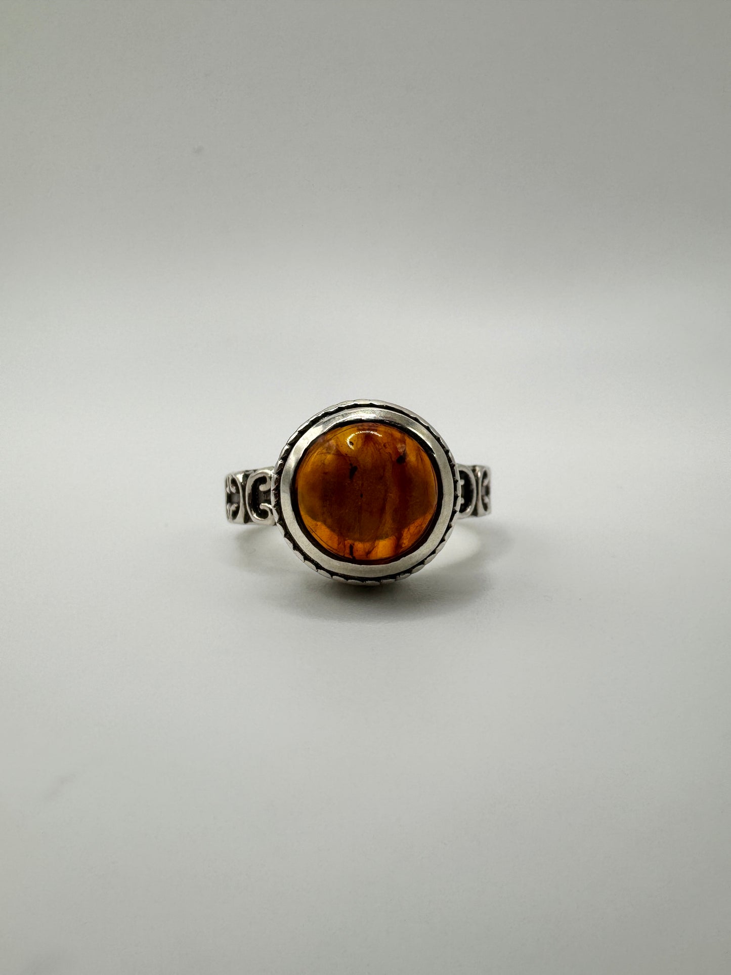 Amber lace ring
