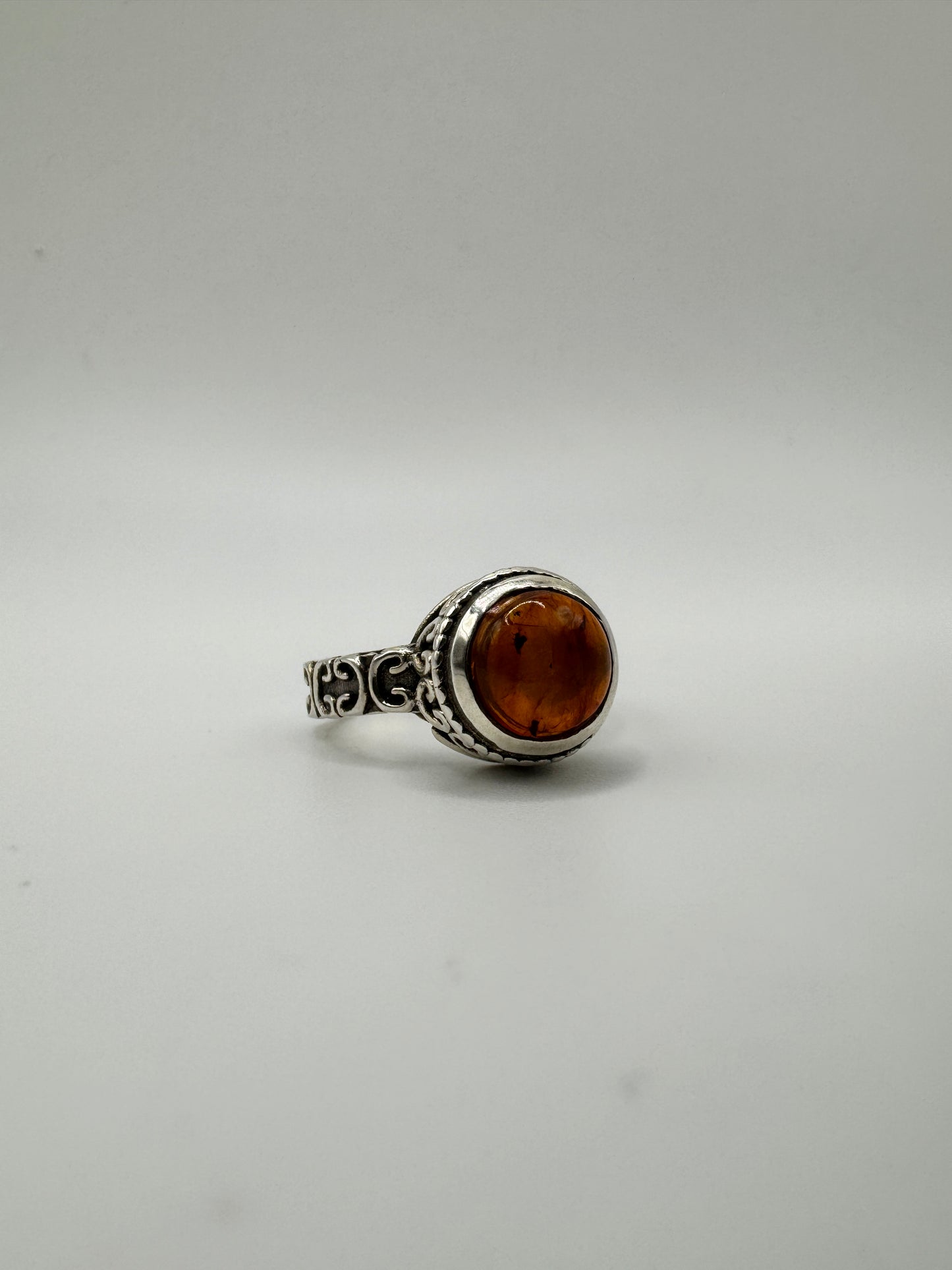Amber lace ring