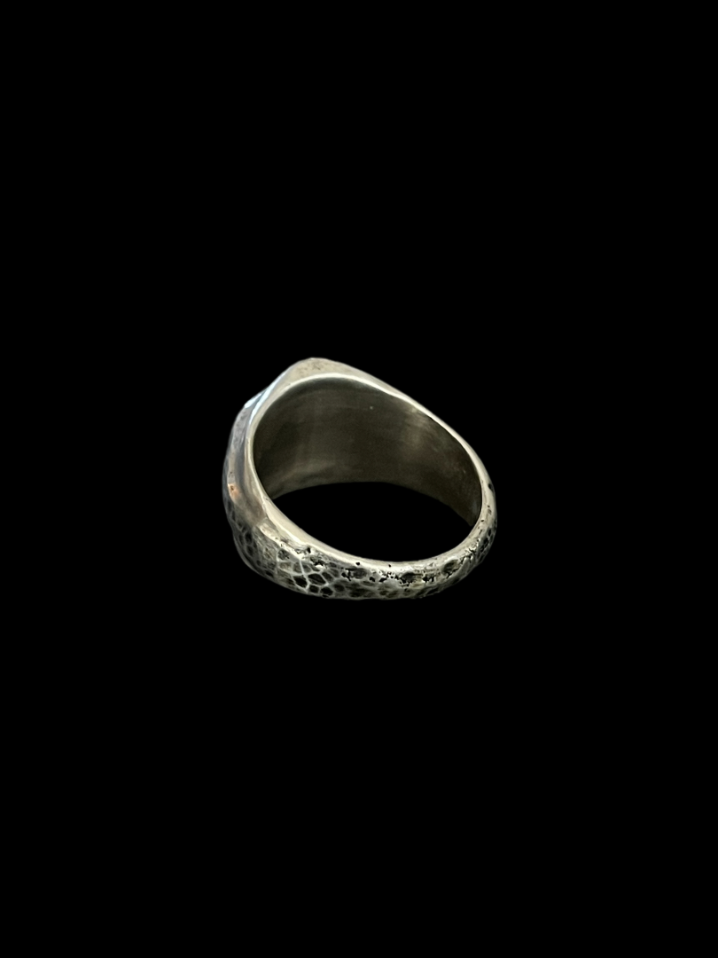 Pyrite Casted Signet Ring
