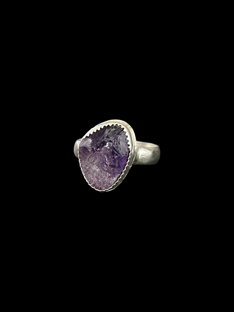 Raw Amethyst Ring