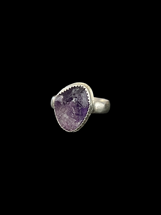 Raw Amethyst Ring