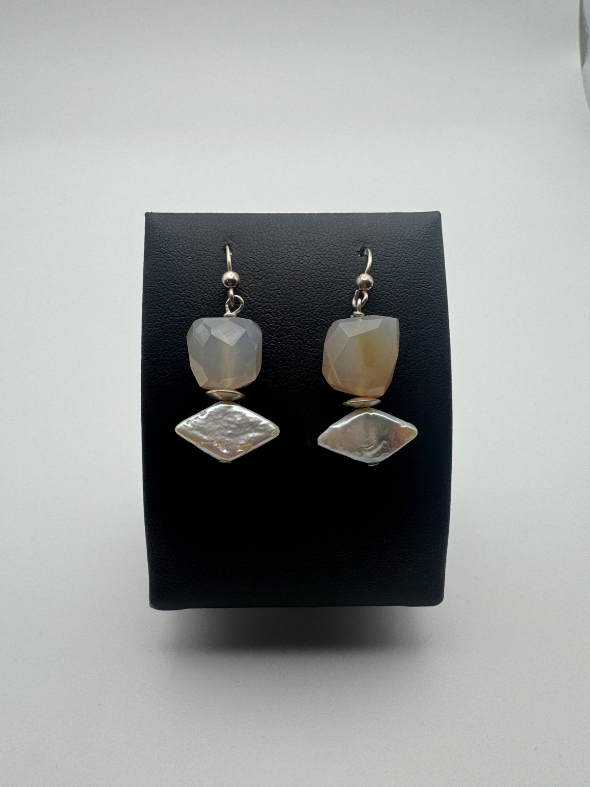 Pearl & Agate Dangles
