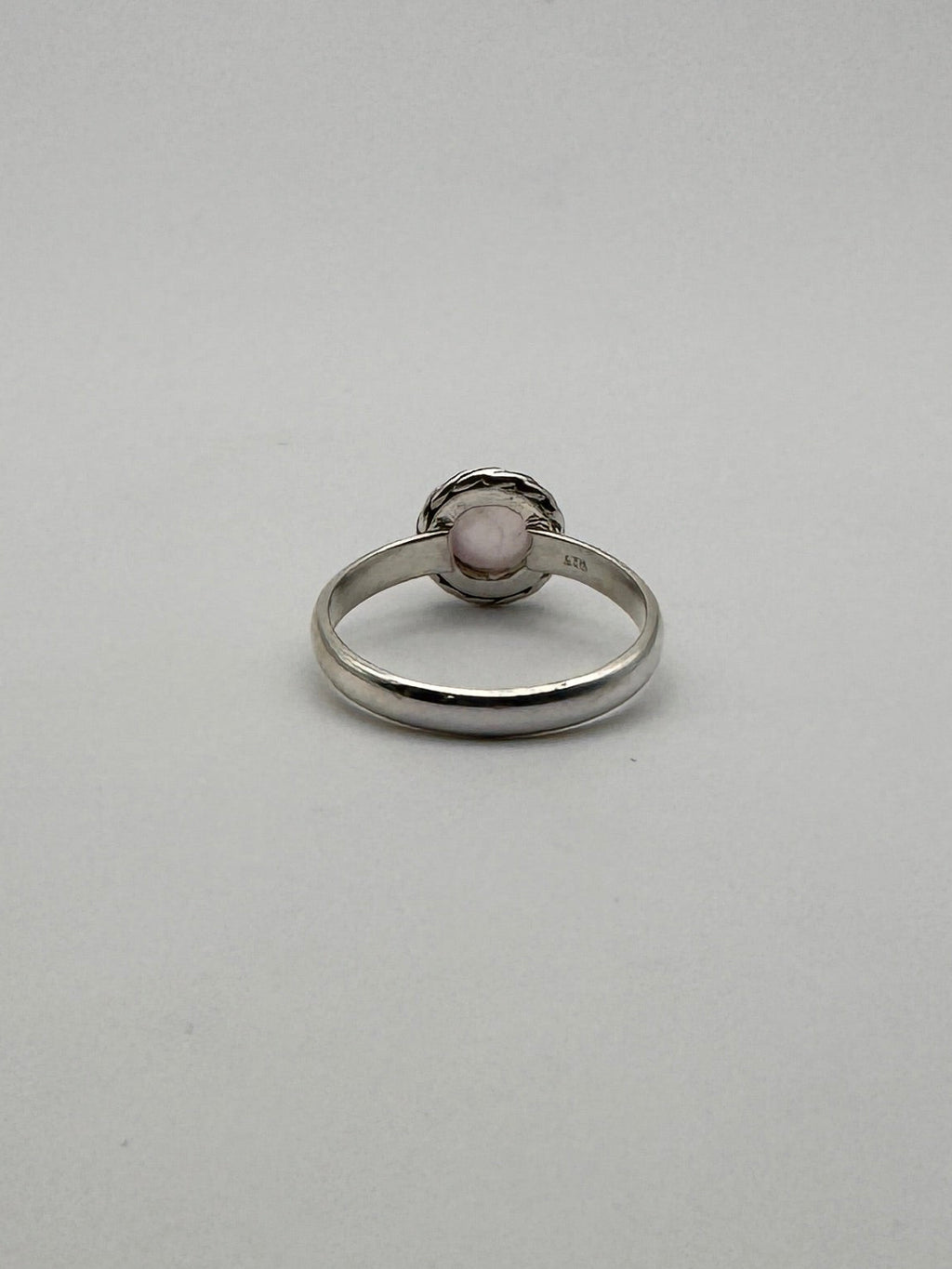 Rose Quartz Rope Dot Ring