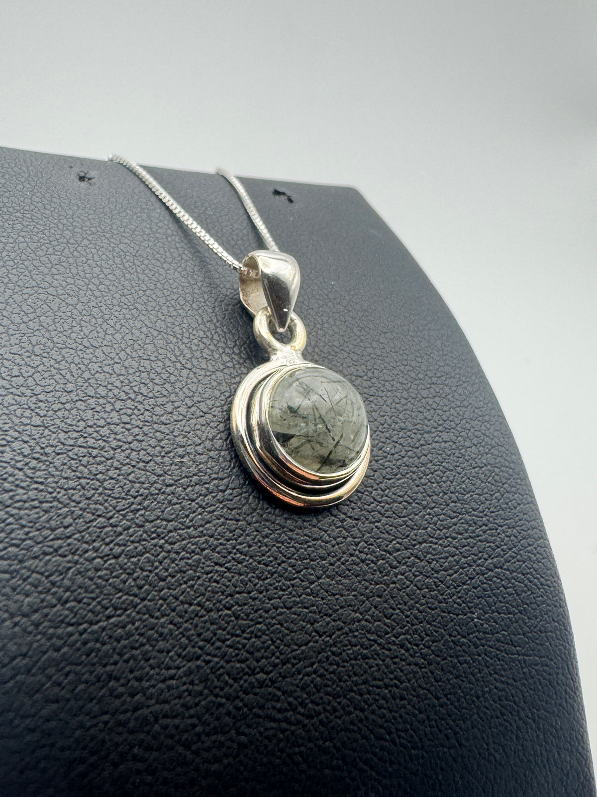 Tourmilated Quartz Dot Pendant