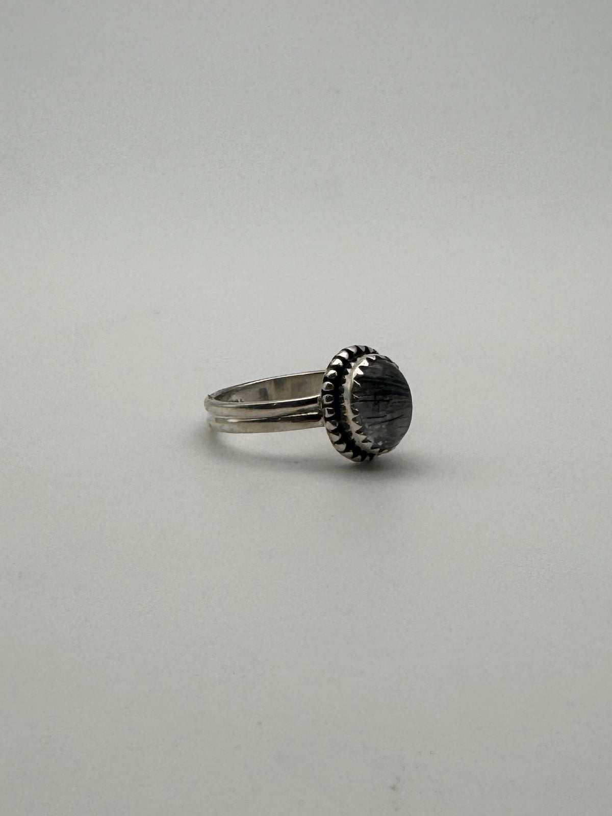 Tourmalinated Quartz Ring