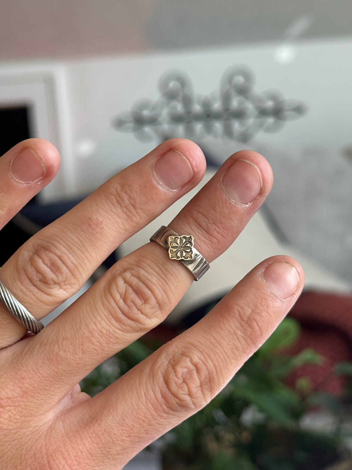 Silver + Brass Stacker