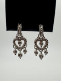Vintage Judith Ripka Heart + CZ Dangles
