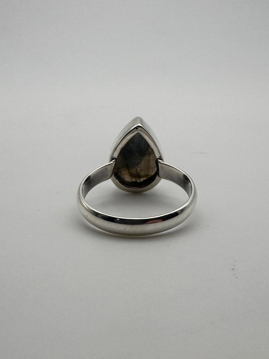 Labradorite Teardrop Facet Ring
