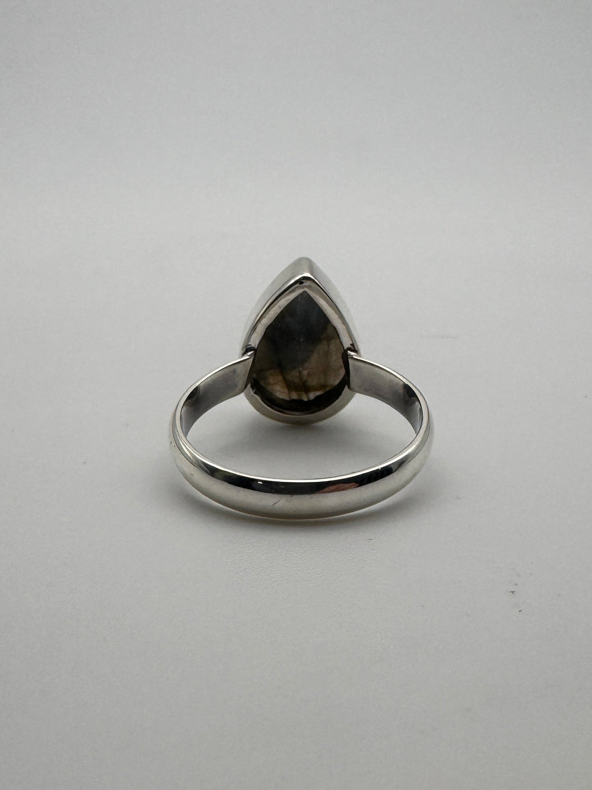 Labradorite Teardrop Facet Ring