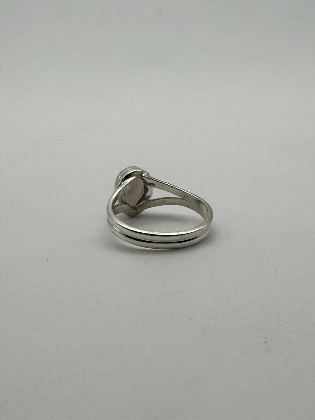 Smoky Quartz Split Facet Ring