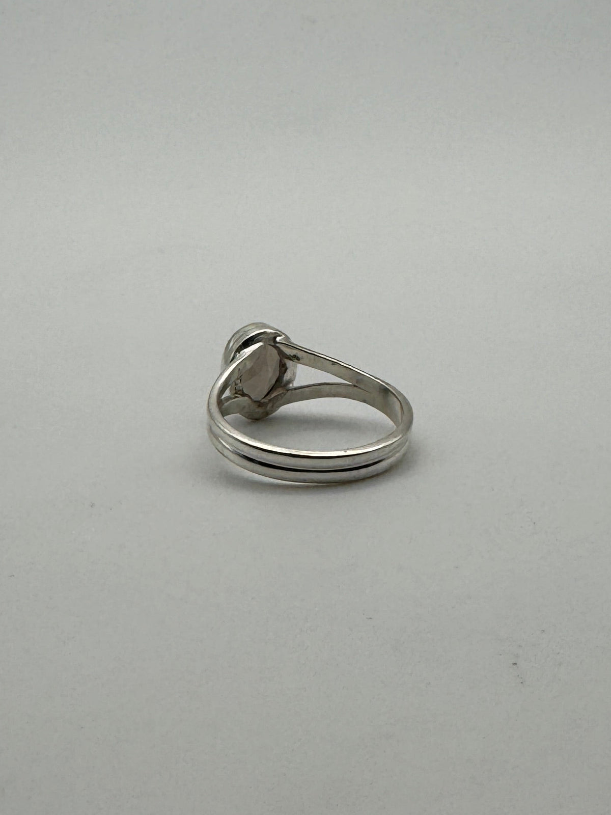 Smoky Quartz Split Facet Ring