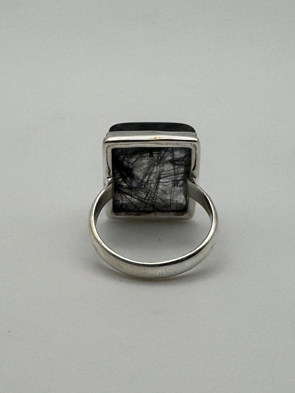Tourmalinated Quartz Tile Ring