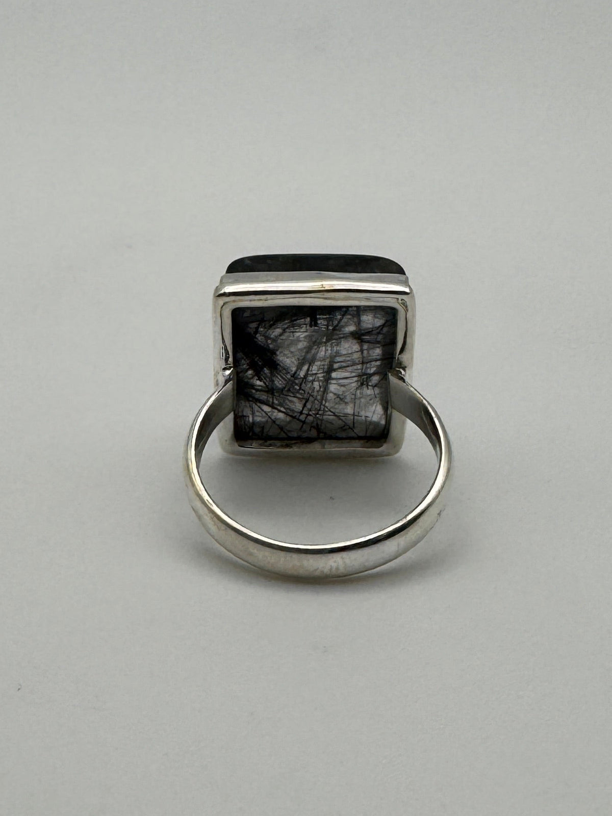 Tourmalinated Quartz Tile Ring