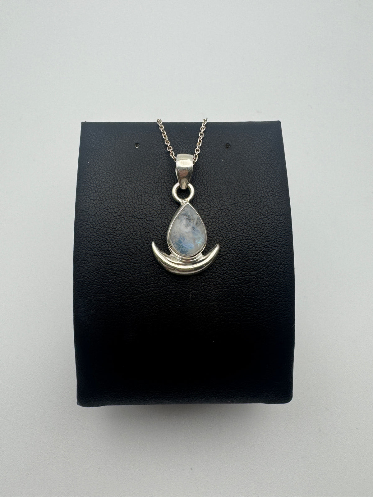 Moonstone on the Moon Necklace