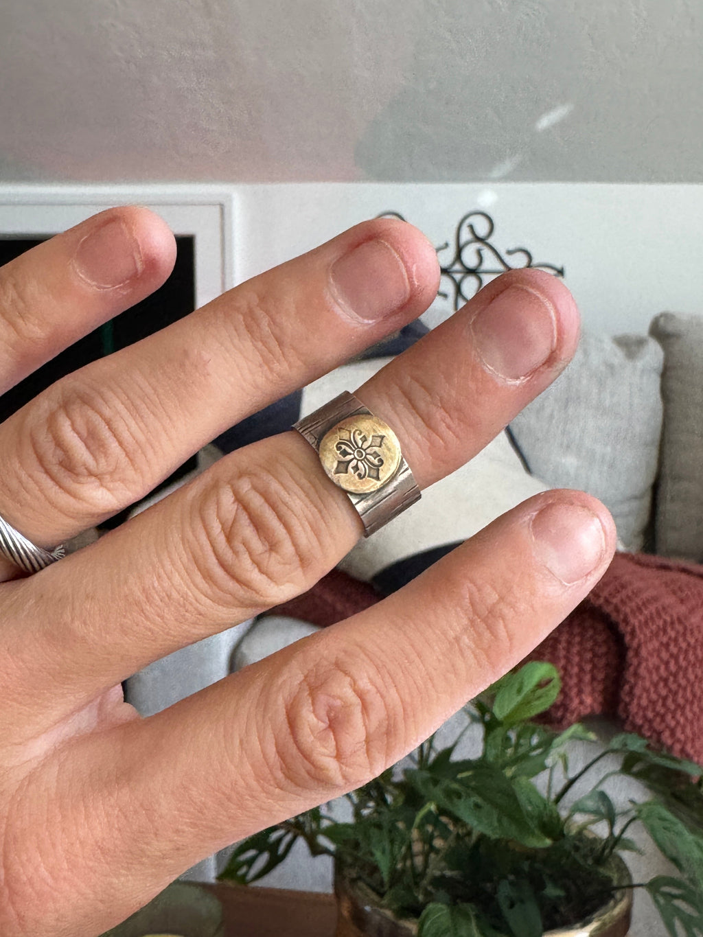 Silver + Brass Stacker