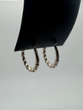 Silver Twist Hoop Earrings