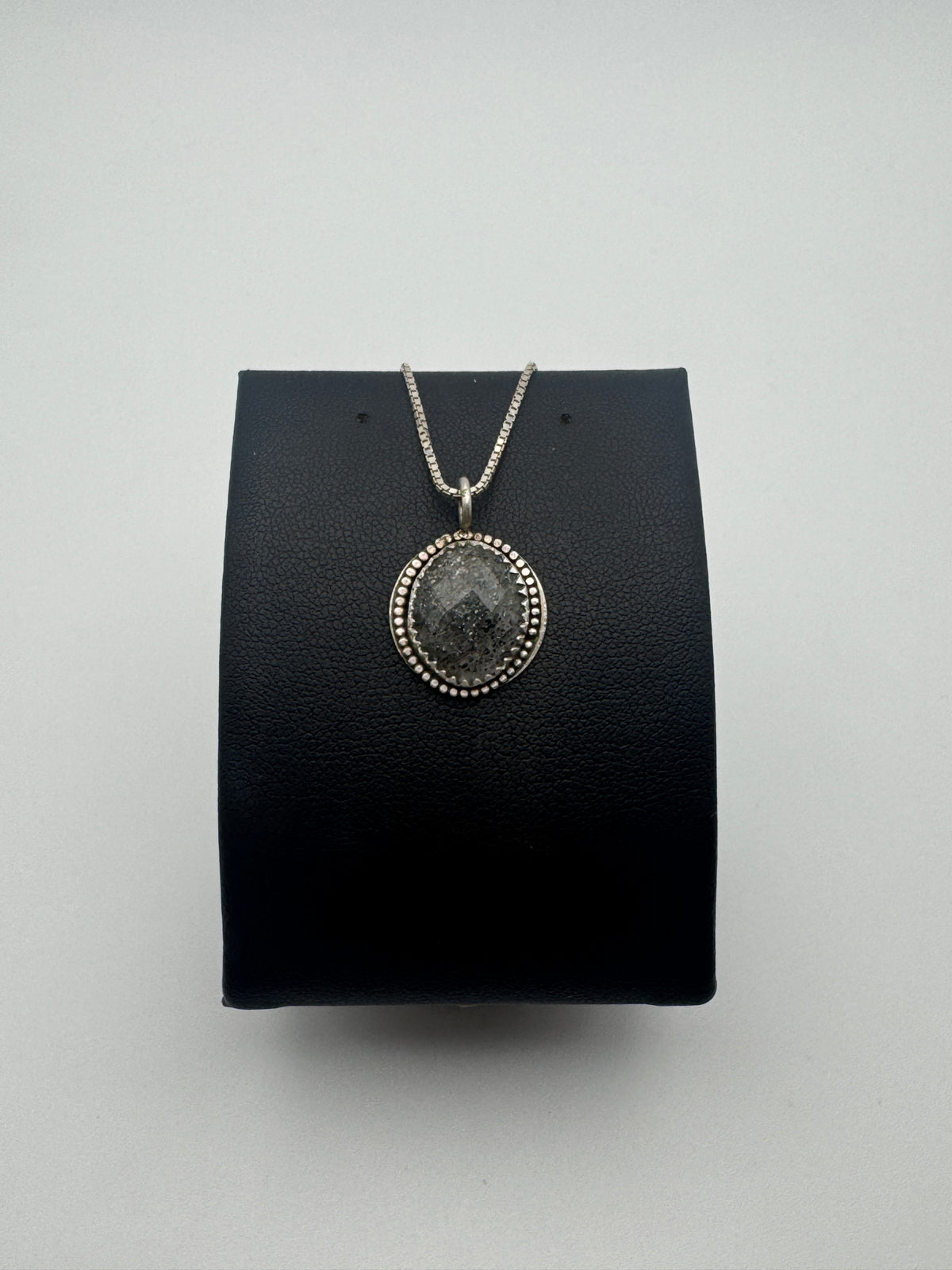 Quartz & Hematite Rose Cut Necklace