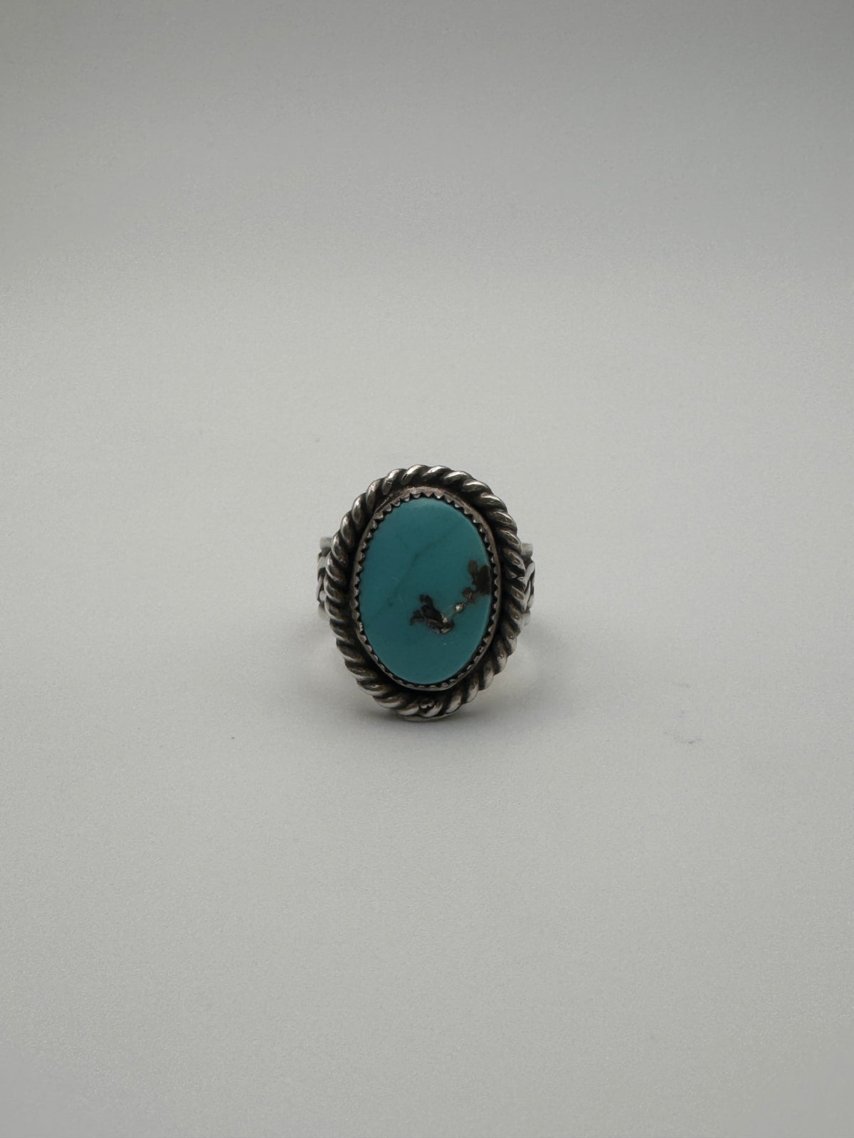 Turquoise Rope & Chain Ring