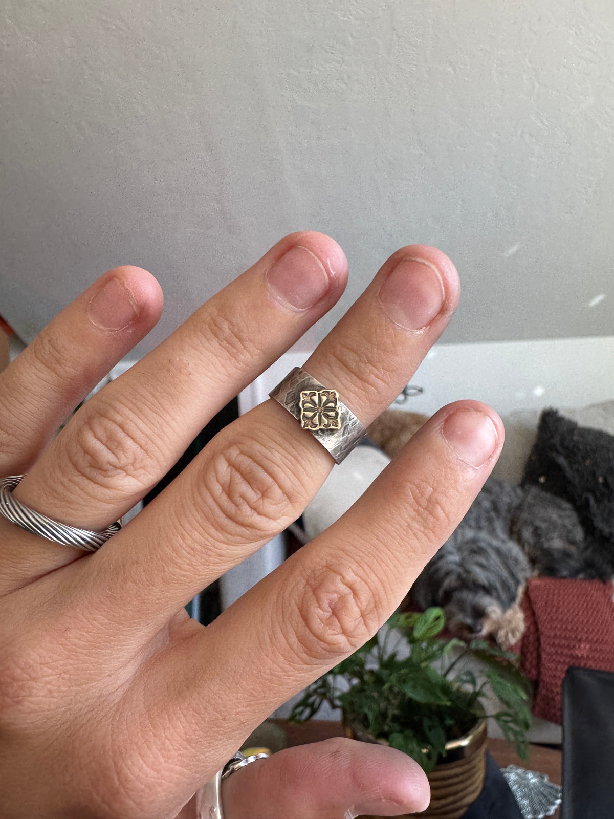 Silver + Brass Stacker