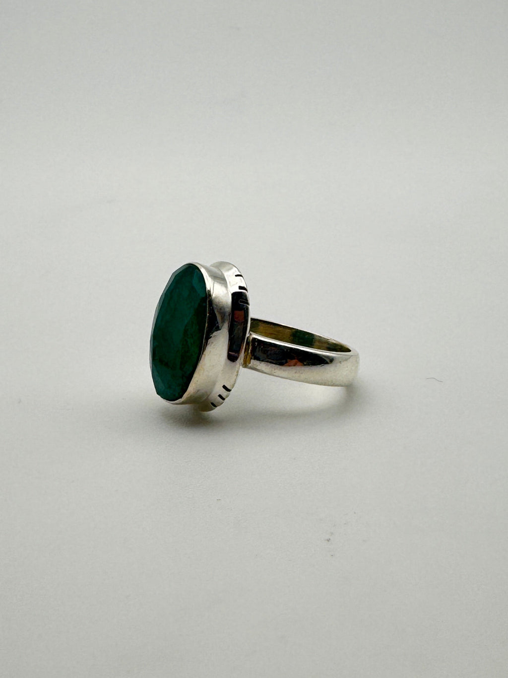 Emerald Facet Ring