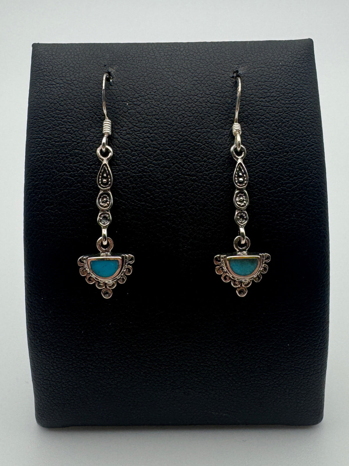 Turquoise Half Moon Dangles