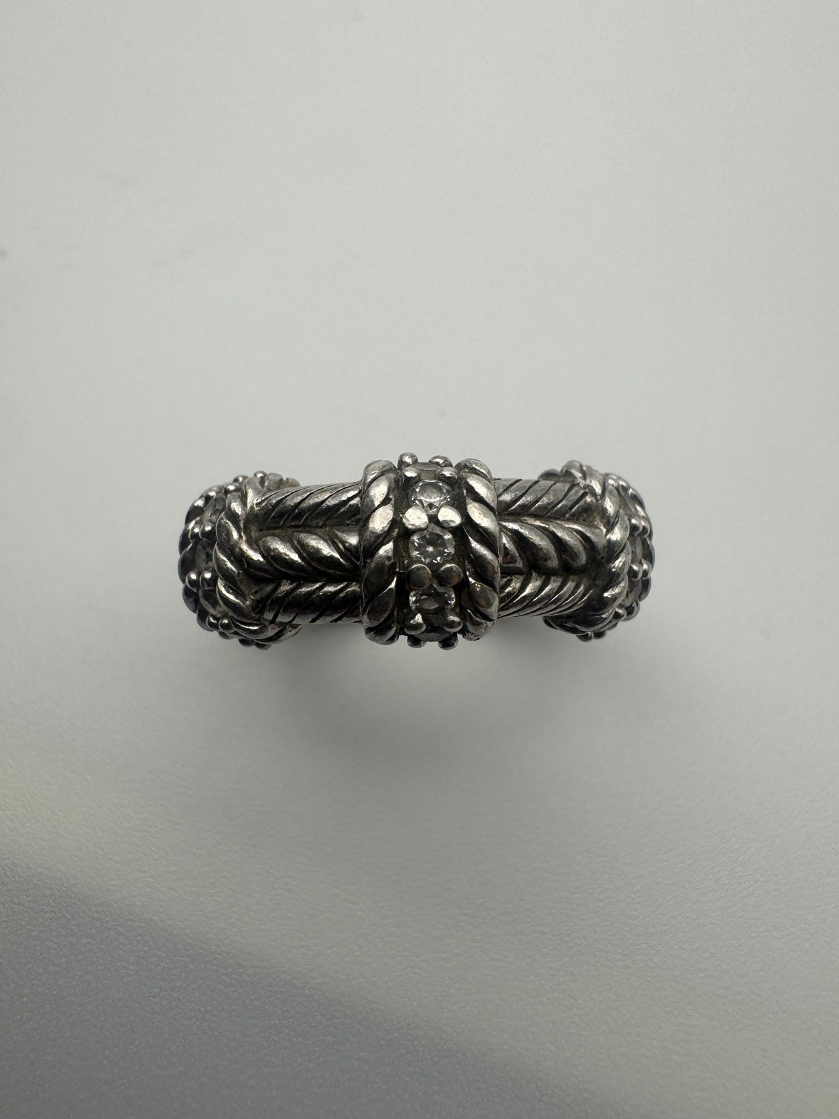 Vintage Judith Ripka Sterling Rope Ring