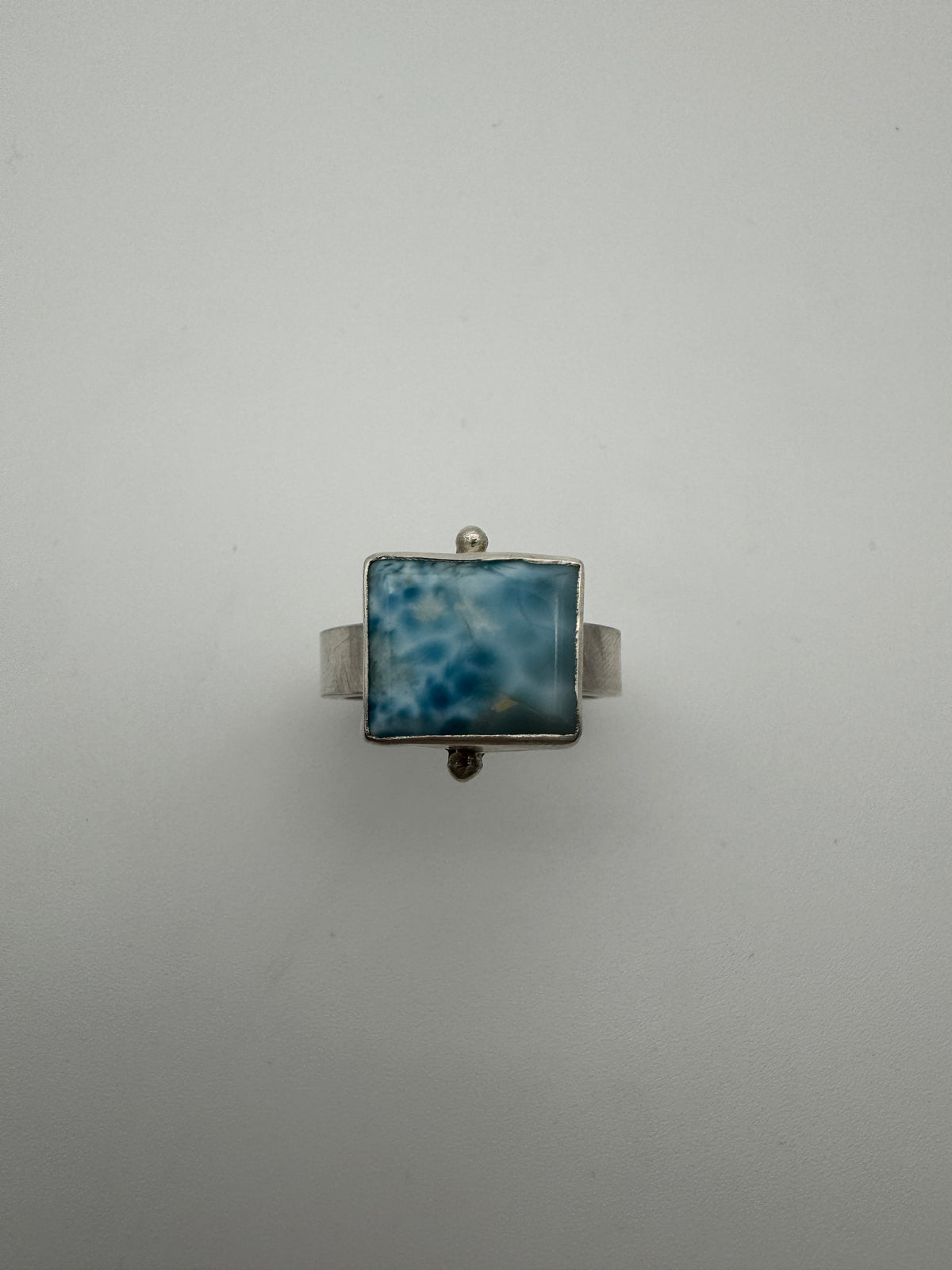 XL Bead Larimar Ring