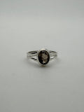 Smoky Quartz Split Facet Ring