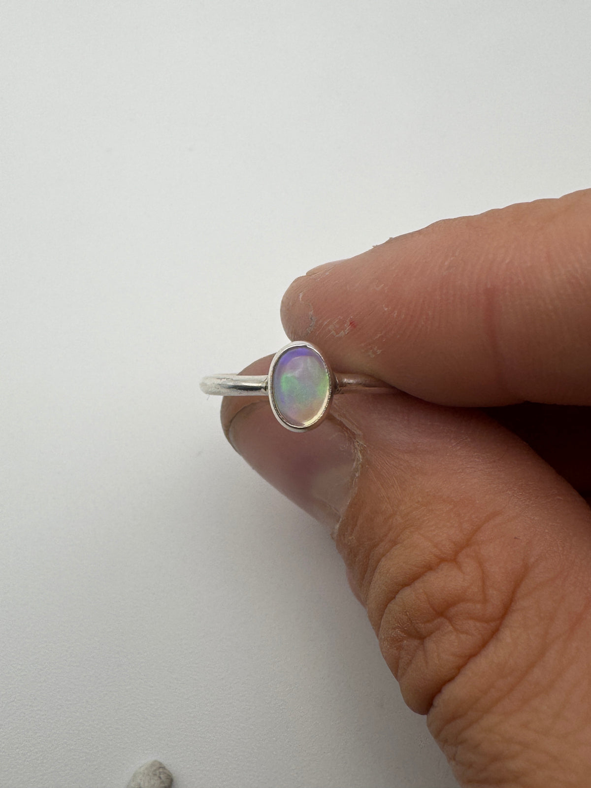 Ethiopian Opal Mini Stacker Ring