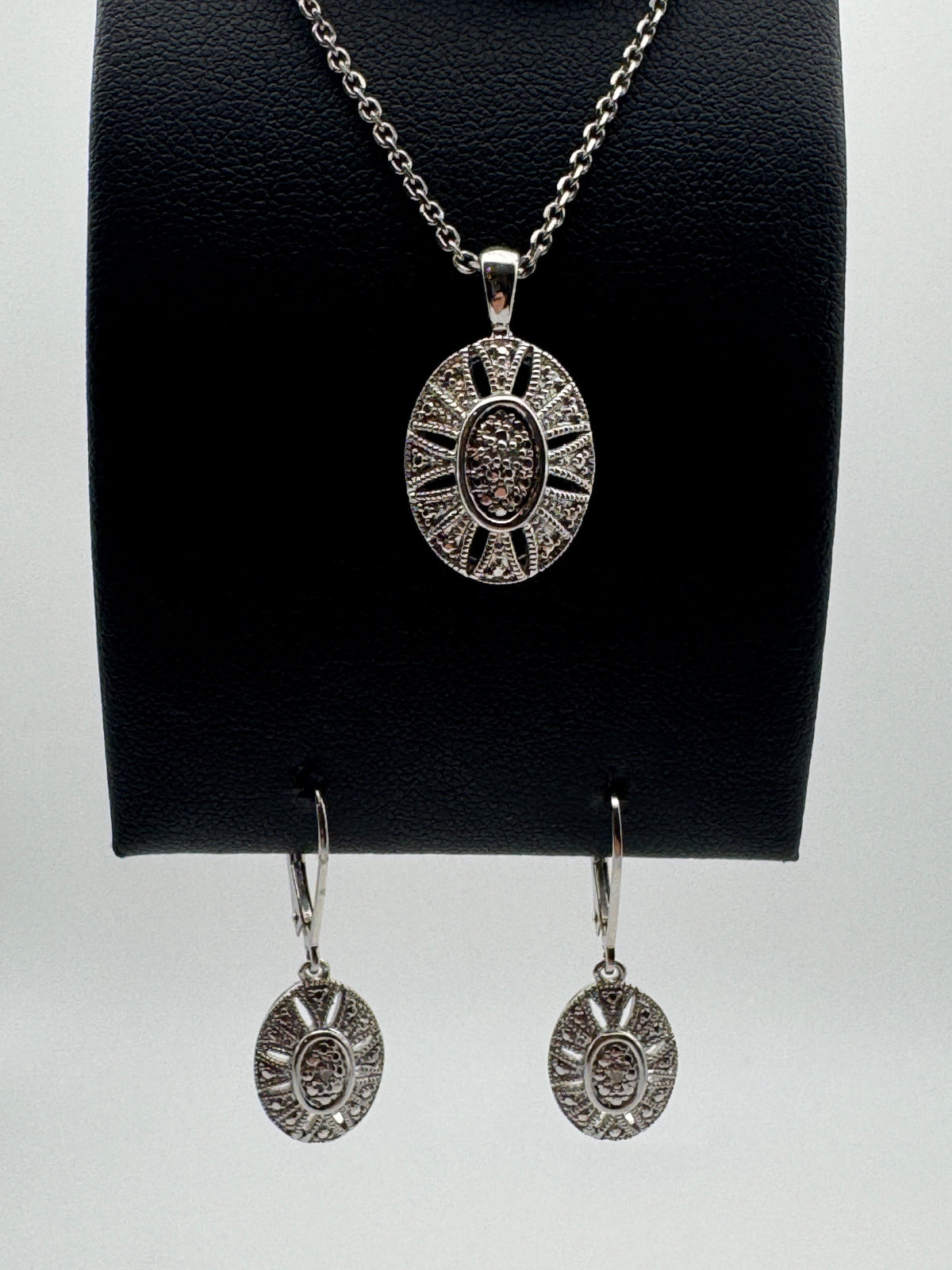 Vintage Diamond & Sterling Necklace