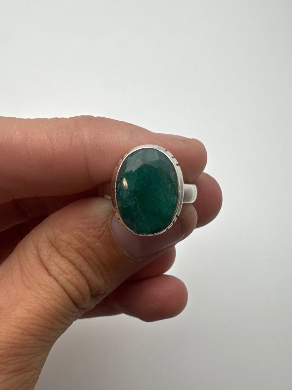 Emerald Facet Ring