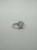 Aquamarine Rose Cut Ring