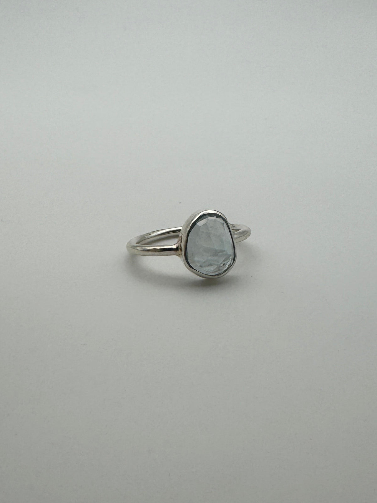 Aquamarine Rose Cut Ring