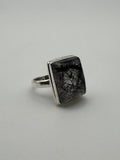 Tourmalinated Quartz Tile Ring