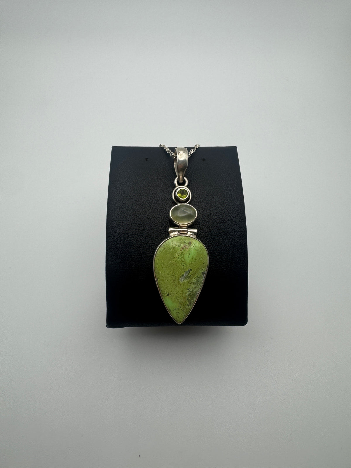 Peridot & Prehnite Drop Necklace
