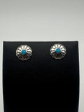 Turquoise Flower Studs
