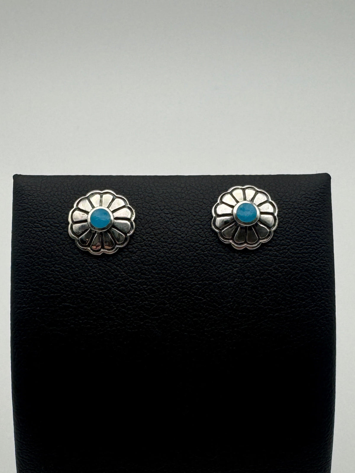 Turquoise Flower Studs