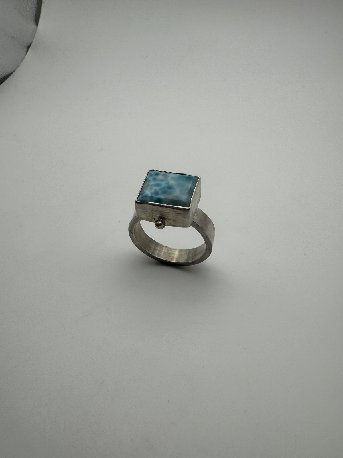 XL Bead Larimar Ring