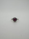 Garnet Split Dot Ring