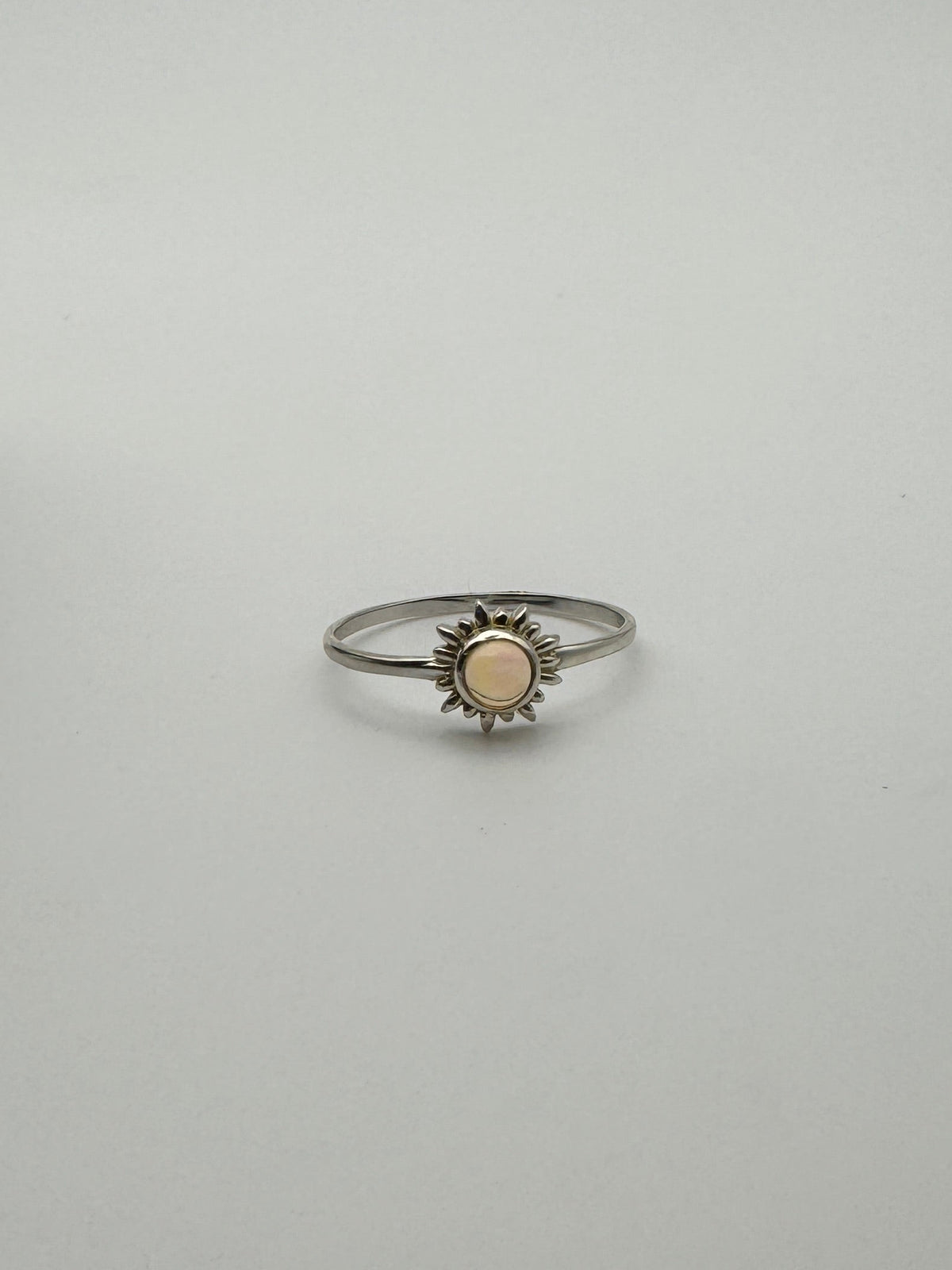 Ethiopian Opal Sun Stacker Ring