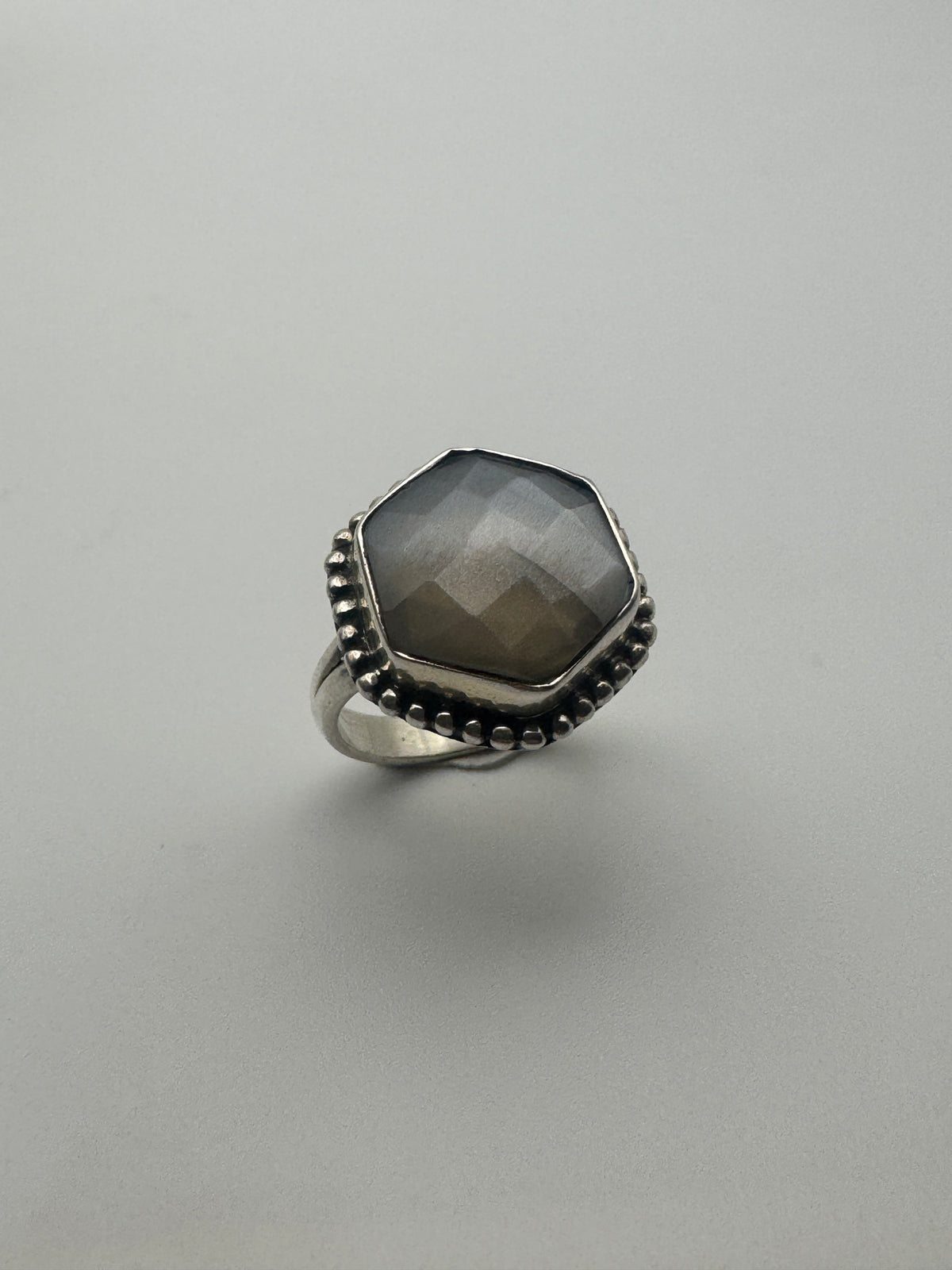 Gray Moonstone Ring