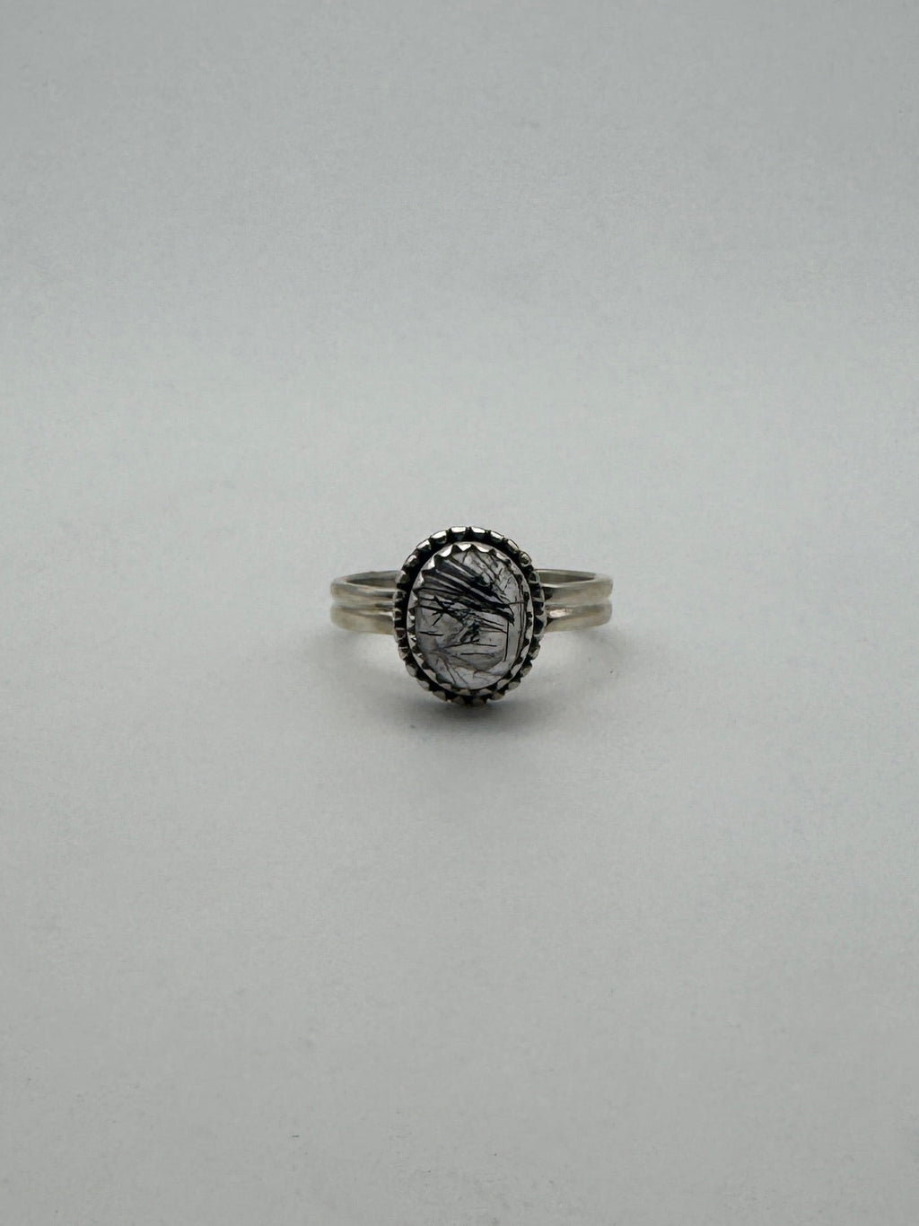 Tourmalinated Quartz Ring
