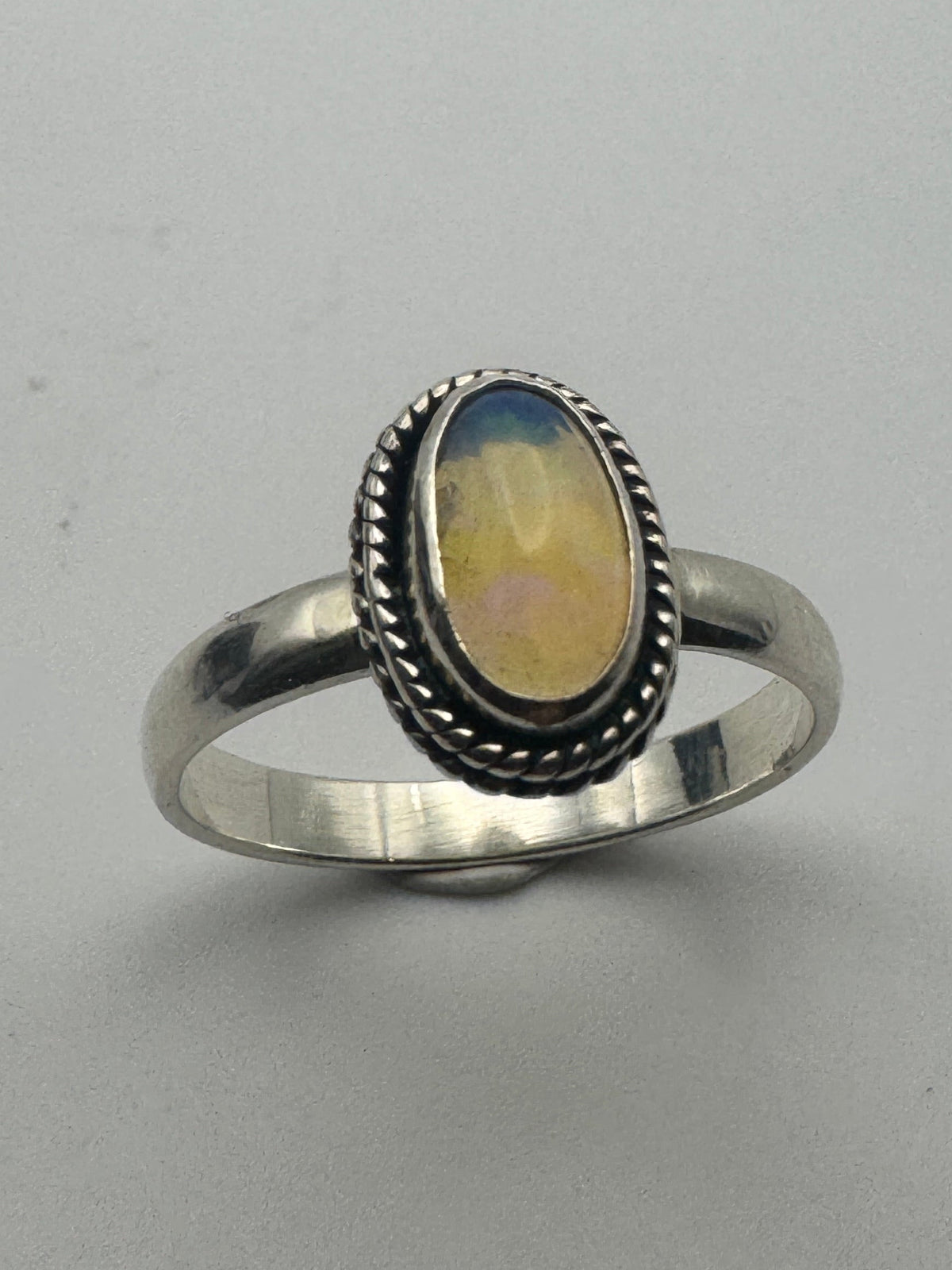 Ethiopian Opal Rope Ring