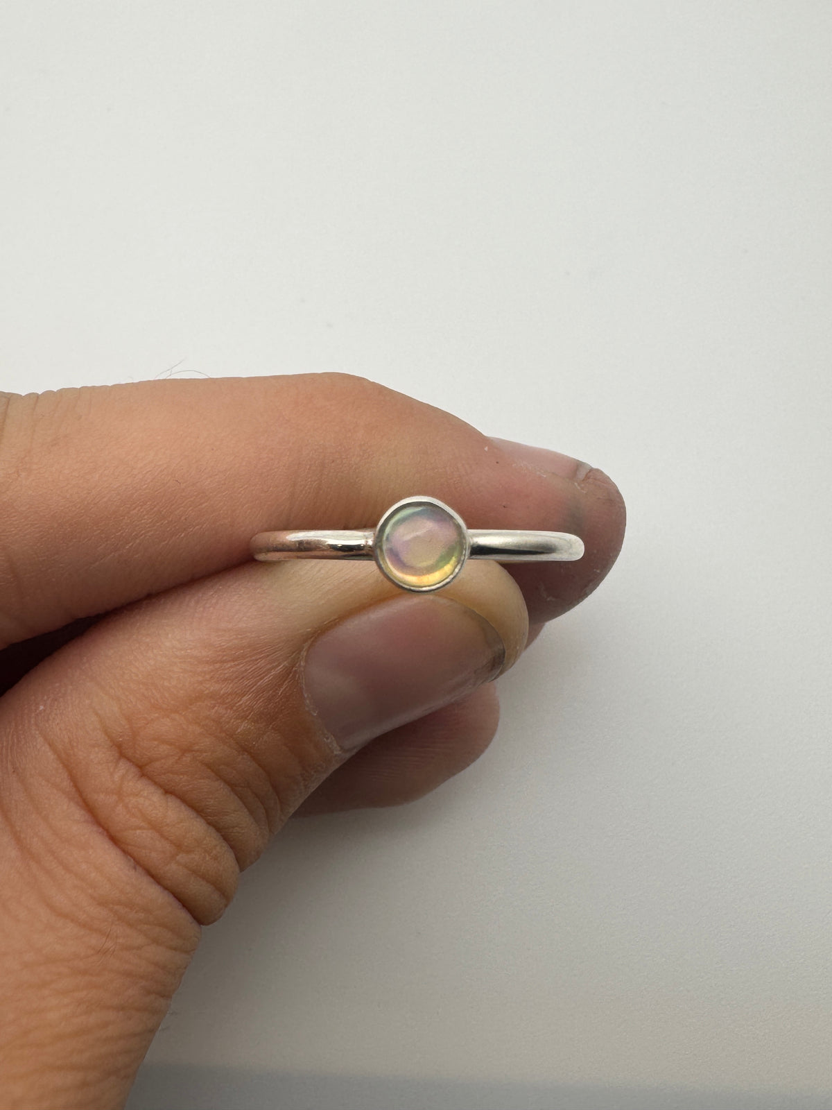 Ethiopian Opal Mini Stacker Ring