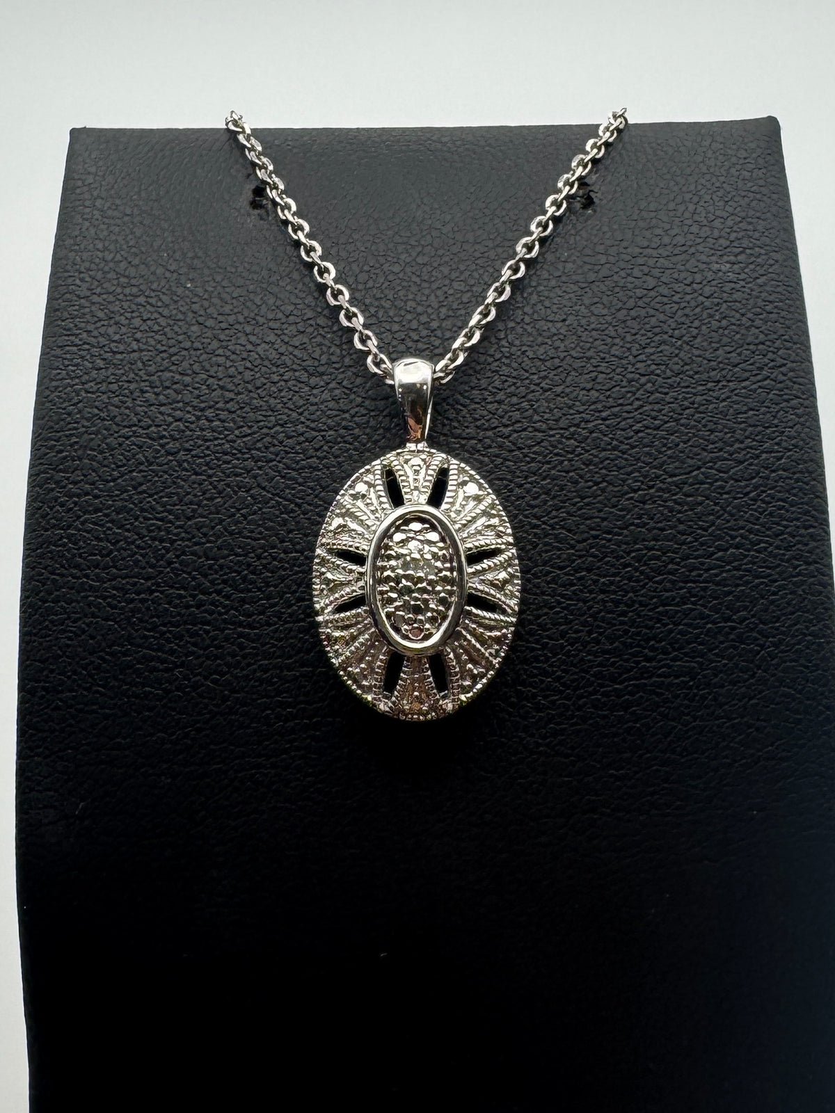 Vintage Diamond & Sterling Necklace