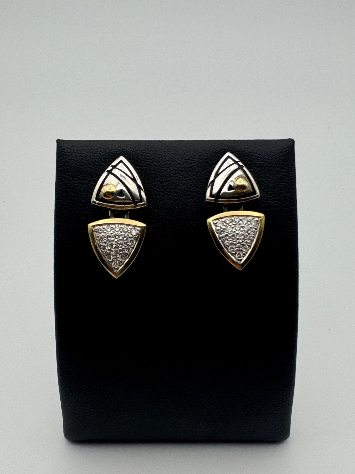 Vintage Triangle Diamond Earrings
