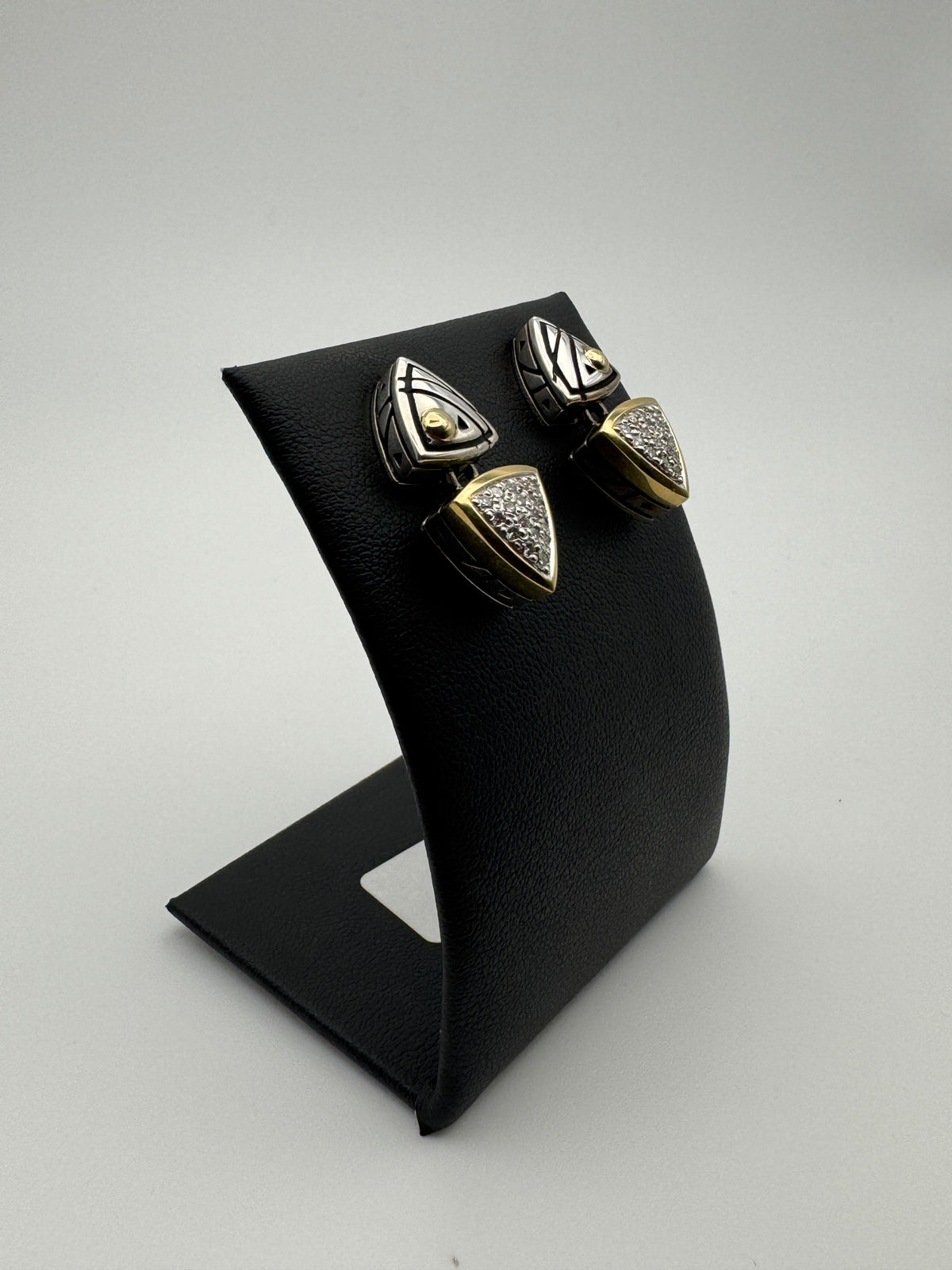 Vintage Triangle Diamond Earrings