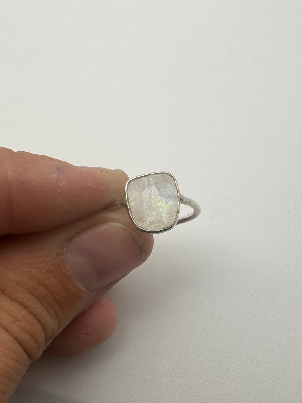 Moonstone Rose Cut Ring