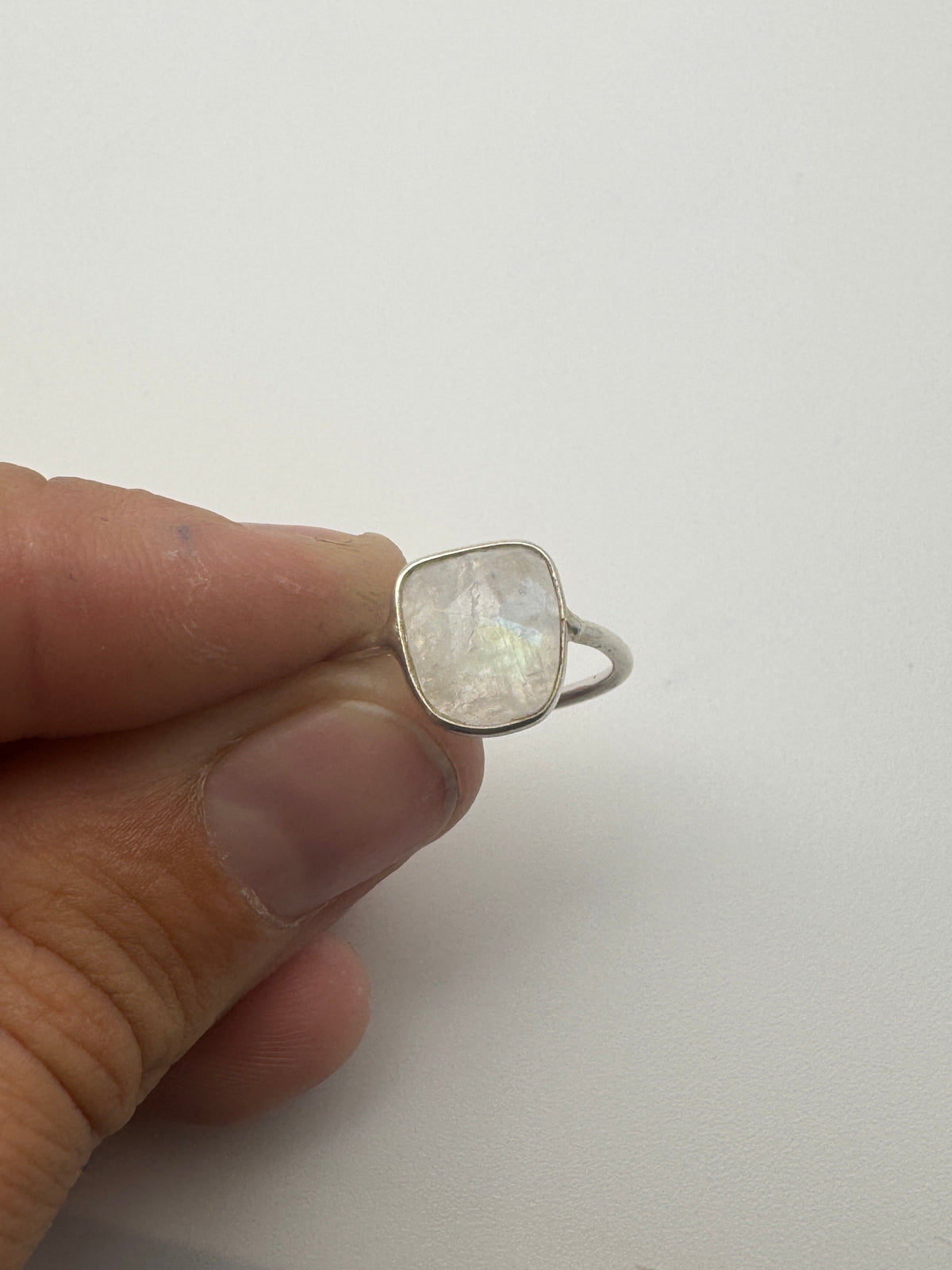 Moonstone Rose Cut Ring