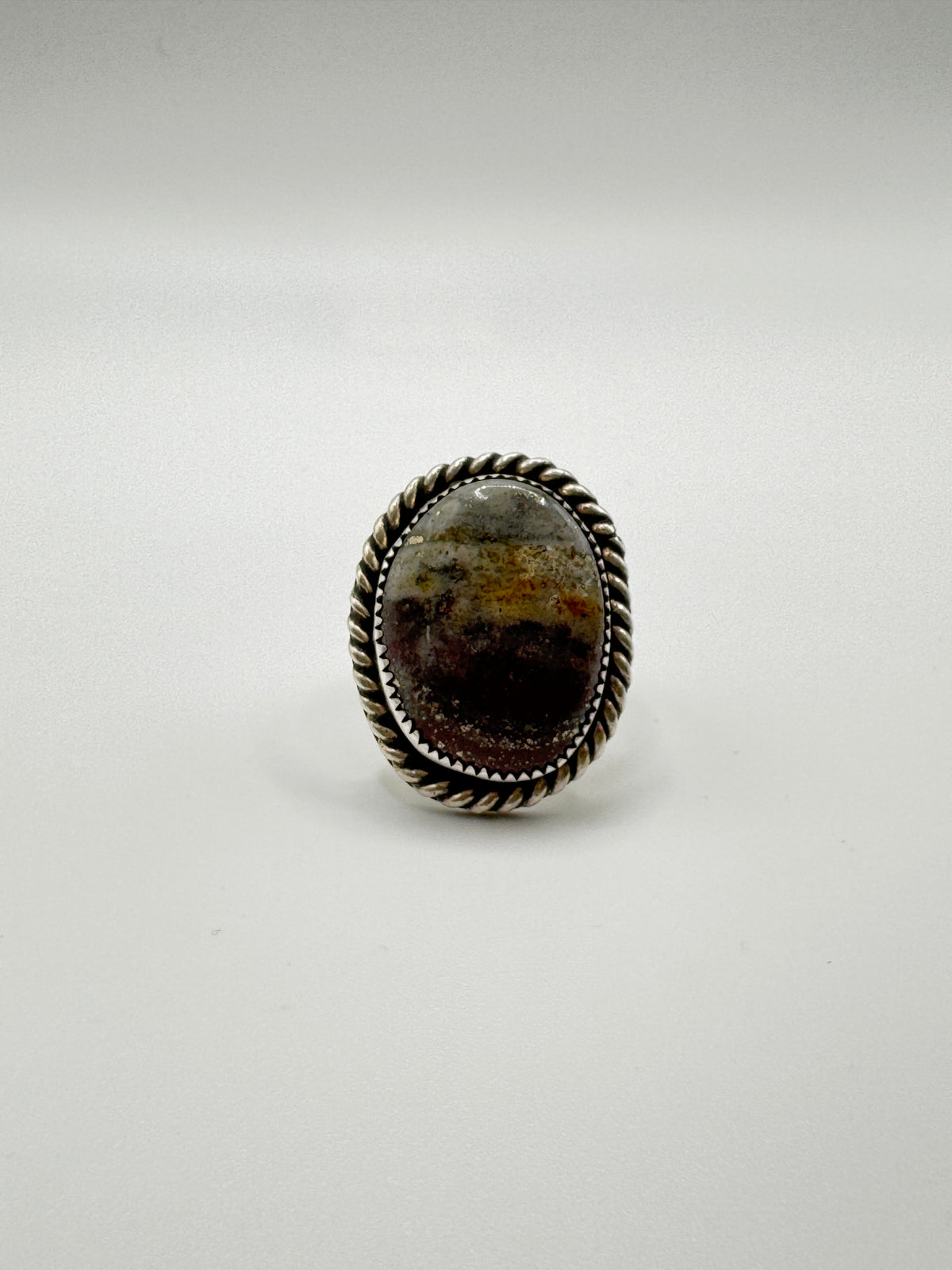 Red Jasper & Pyrite Ring